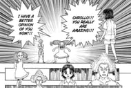 Sarasa breaking the ice between Chrollo and Uvojin (Image via Shueisha)